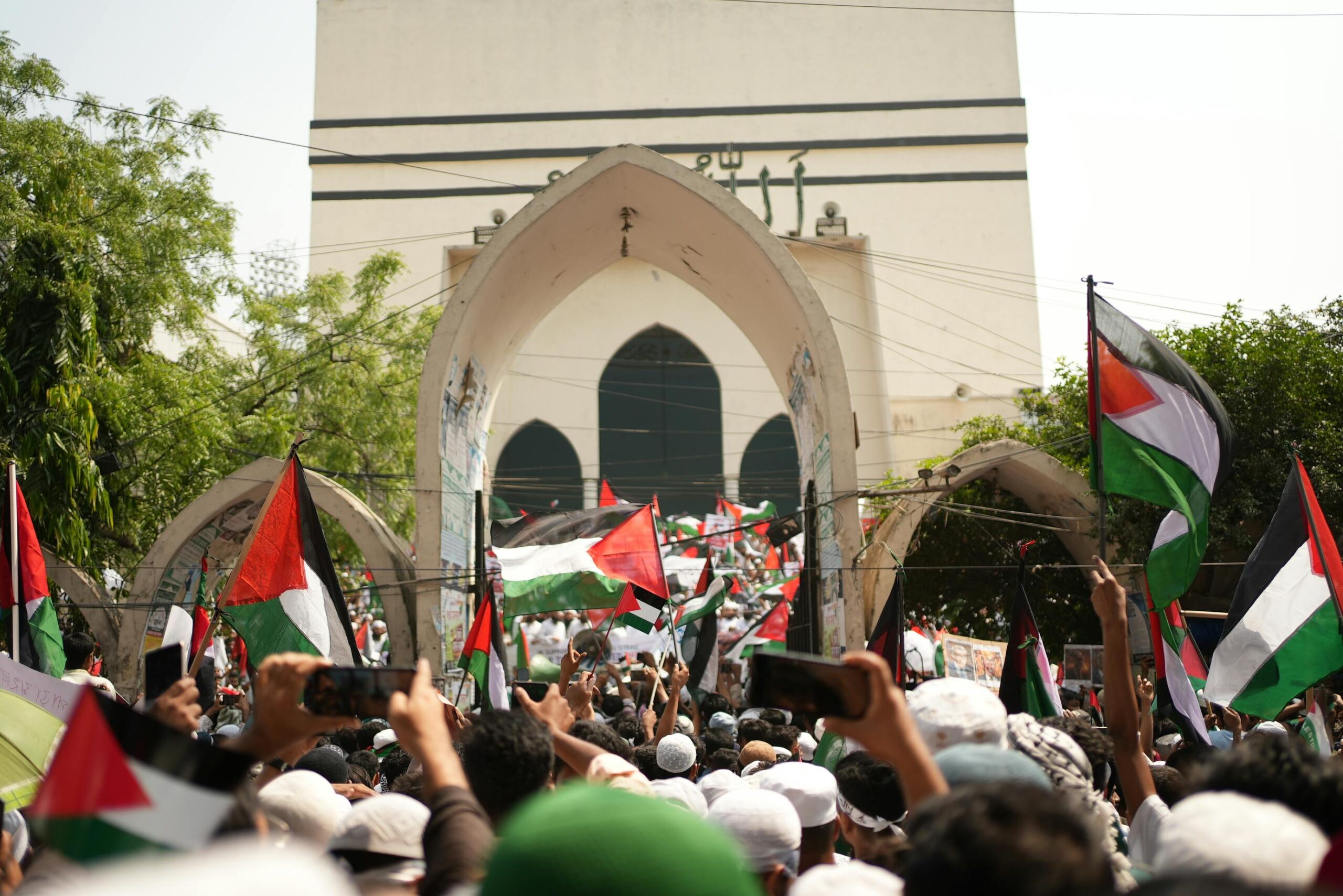 protest for palestine in dhaka